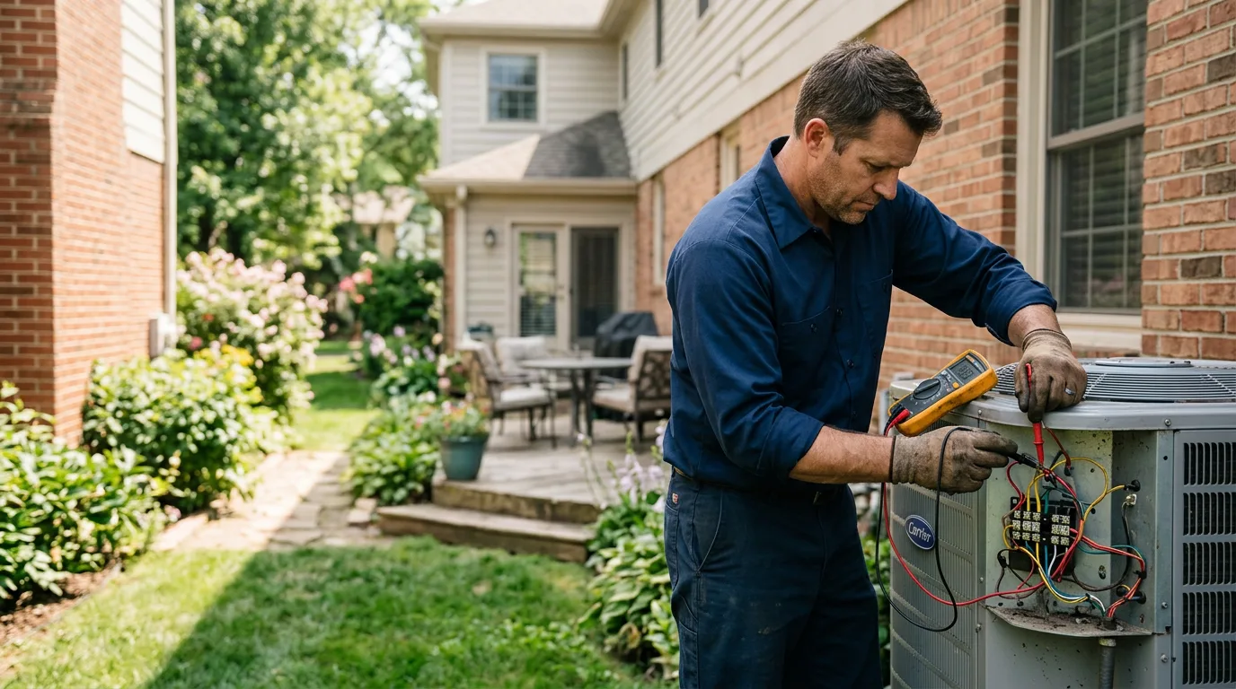 HVAC technician working near Crowder, MS